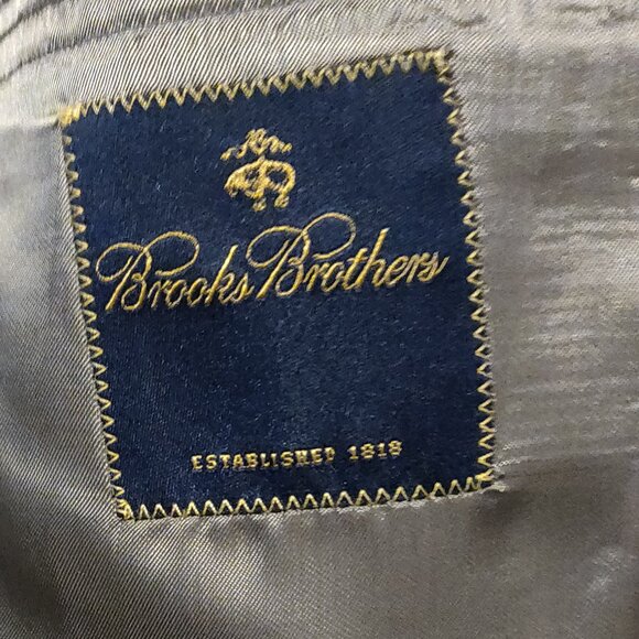 Brooks Brothers Grey Glen Check Plaid Wool 2 Piece Suit Men's 40S - Picture 4 of 13